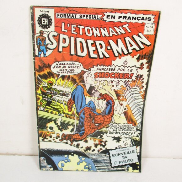 6 L'Etonnant Spider-Man by Editions Heritage French Comic Book 1975 No.50, 51,55 - Picture 11 of 16